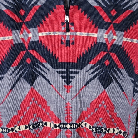 Vintage Lauren Ralph Lauren Active Southwestern Aztec 1/4 Zip Pullover XL Rustic - Picture 4 of 7